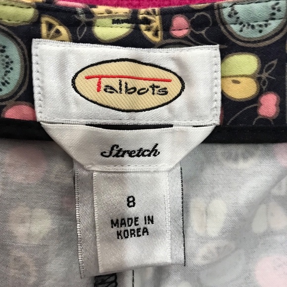 TALBOTS Stretch Print Capri Crop Pants - Picture 5 of 5